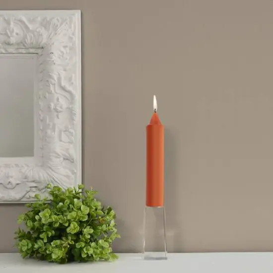 Root Candles 7" Unscented Smooth Collenette Taper Candles, 4ct. Rust {4}