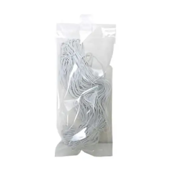 JAM Paper Metallic Elastic Loop, 50ct. White {1}