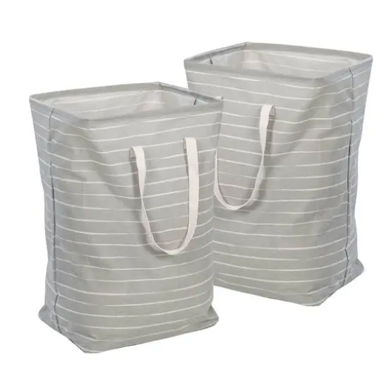 Honey Can Do Gray Collapsible Fabric Laundry Baskets, 2ct. {1}