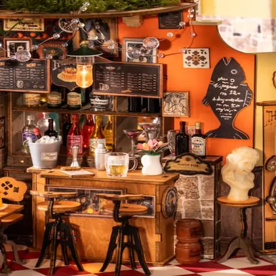 Rolife&reg; Cheers Bar & Dining DIY Miniature House Kit {3}