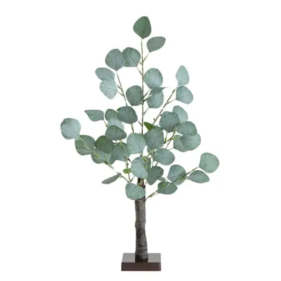 2ft. Pre-Lit Artificial Eucalyptus Tree with Warm White LED Lights {1}