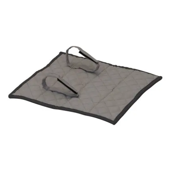 Household Essentials 19" Windowed Flatware Storage Chest Gray {9}