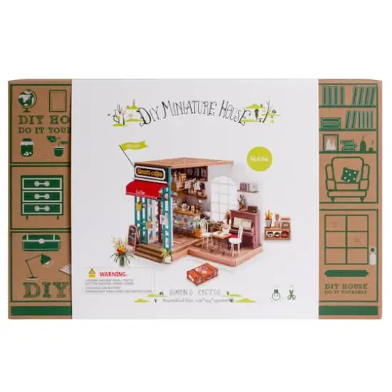 Rolife&reg; Simon's Coffee Shop DIY Miniature House Kit {16}