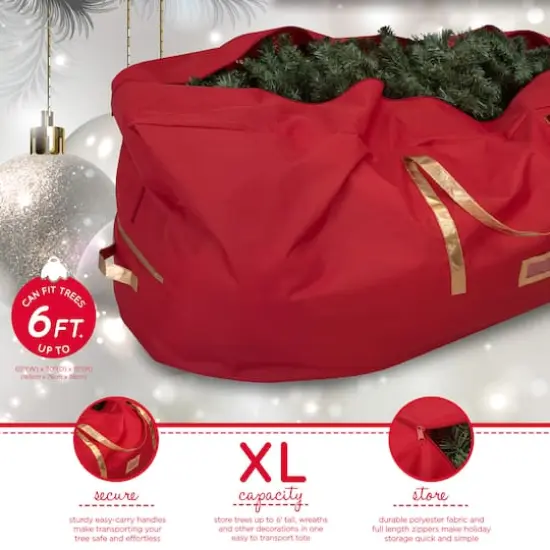 Simplify 6ft. Tree Heavy Duty Holiday D&eacute;cor Storage Bag {8}