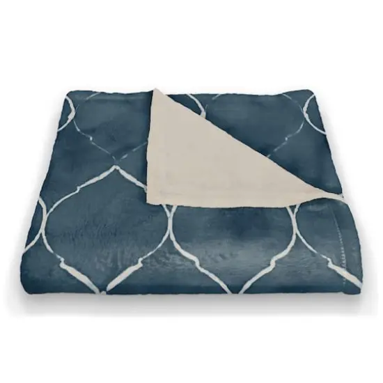 Blue Ogee Coral Fleece Blanket {3}