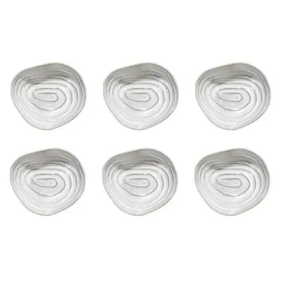Hello Honey&reg; 7.25" White Stoneware Shell Bowls, 6ct. {1}