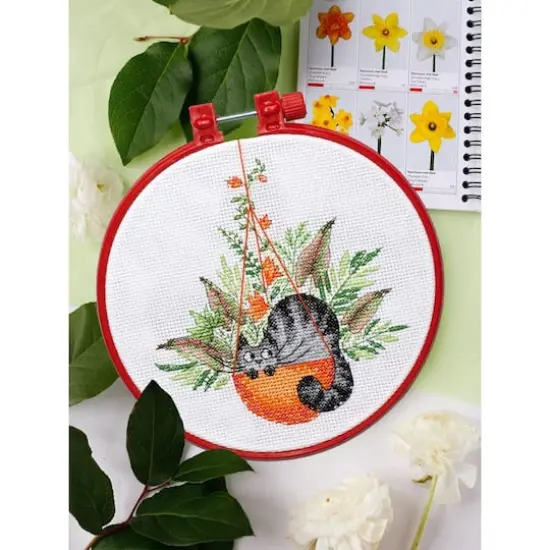 Abris Art And in the Basket Is a Cat Counted Cross Stitch Kit {1}