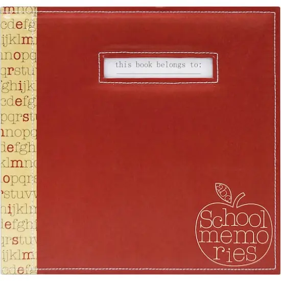 MBI Red Apple School Memories Post Bound Album with Name Window {1}
