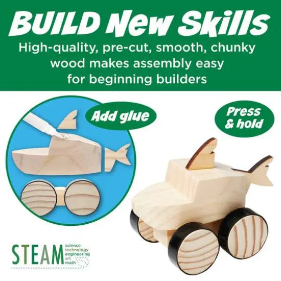Creativity for Kids&reg; Buildeez!&trade; Chomper Monster Shark Wooden Model Set {6}