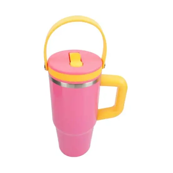 20oz. Two-Tone Stainless Steel Insulated Tumbler by Celebrate It&trade; Hot Pink {3}