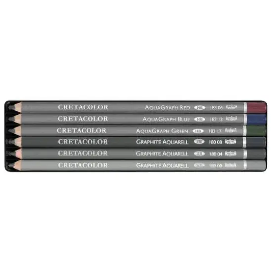 Cretacolor&reg; Graphite Water-Soluble Pencil Pocket Set {3}