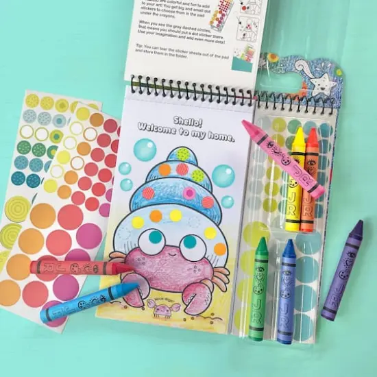 Bright Stripes iHeartArt Art on the Go! Going Dotty Ocean Activity Pad {4}