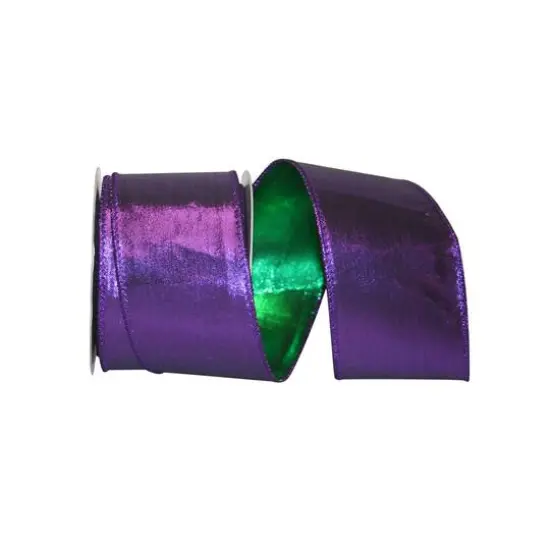 Reliant 2.5" Lam&eacute; Luxury Wired Ribbon Silver {2}