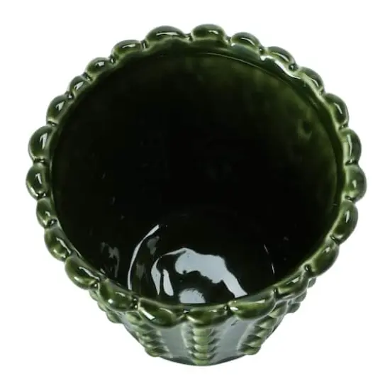 Hello Honey&reg; Green Stoneware Hobnail Planter {7}