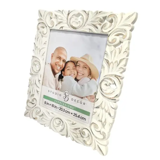 Expressions&trade; Whitewash Fleur-De-Lis Frame by Studio D&eacute;cor&reg; {7}