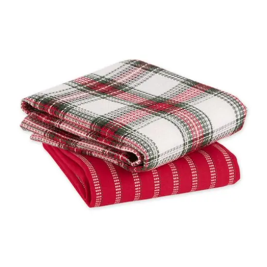 DII&reg; Christmas Plaid Dishtowel Set {3}