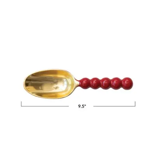 Hello Honey&reg; 9.5" Red & Gold Enameled Aluminum Scoop {5}