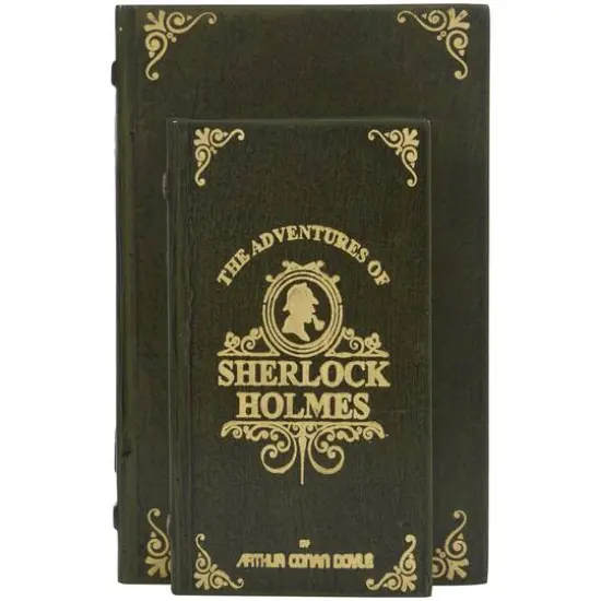 Green Wooden Sherlock Holmes Storage Faux Book Box Set {7}