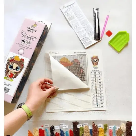 Crafting Spark Hedgehog Diamond Painting Kit {5}