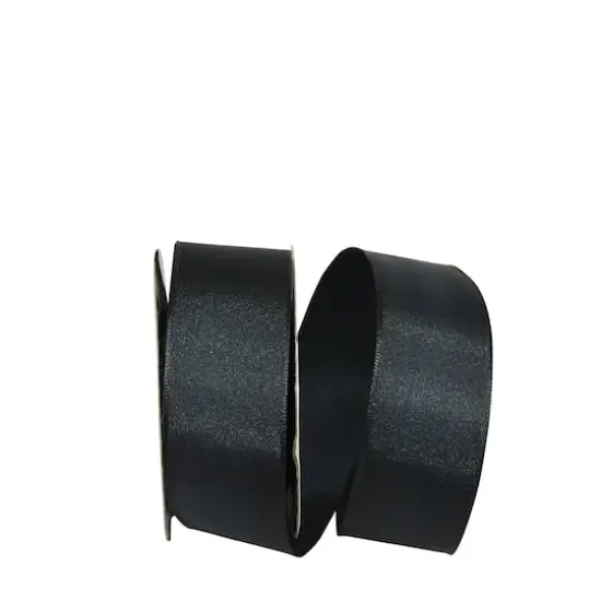 Reliant 1.5" x 25yd. Rhapsody Taffeta Wired Ribbon Black {1}