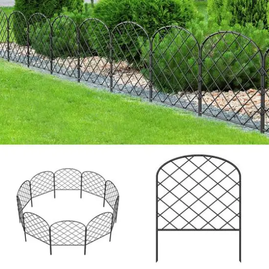NEX 27ft. Black Rhombic Garden Fence {1}