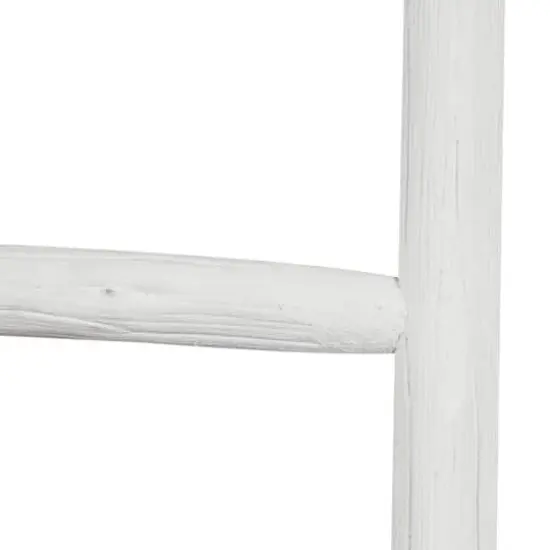 6ft. Handmade Slanted Wood Ladder White {5}
