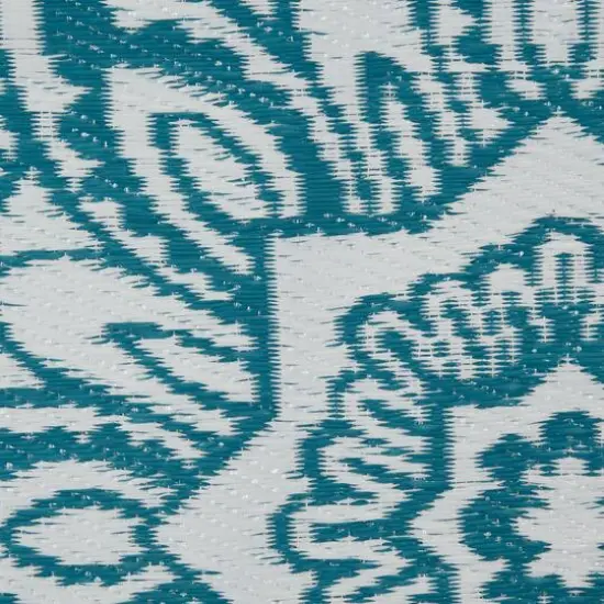 DII&reg; Storm Blue Round Boho Floral Outdoor Rug, 5ft. {6}