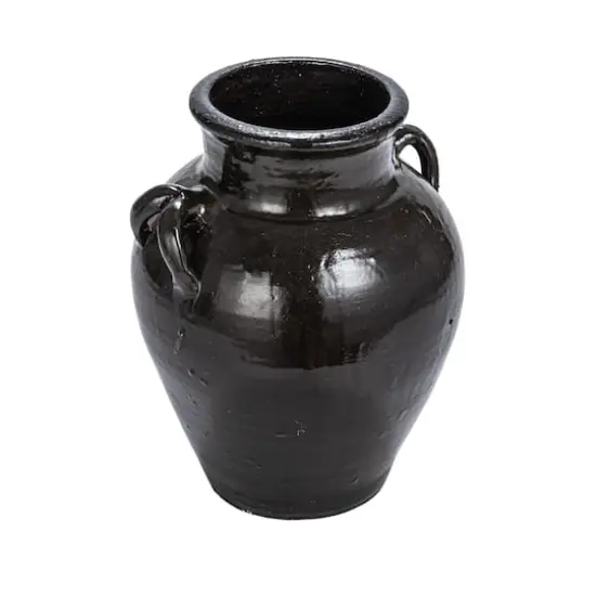Hello Honey&reg; 12" Black Decorative Clay Jar {1}