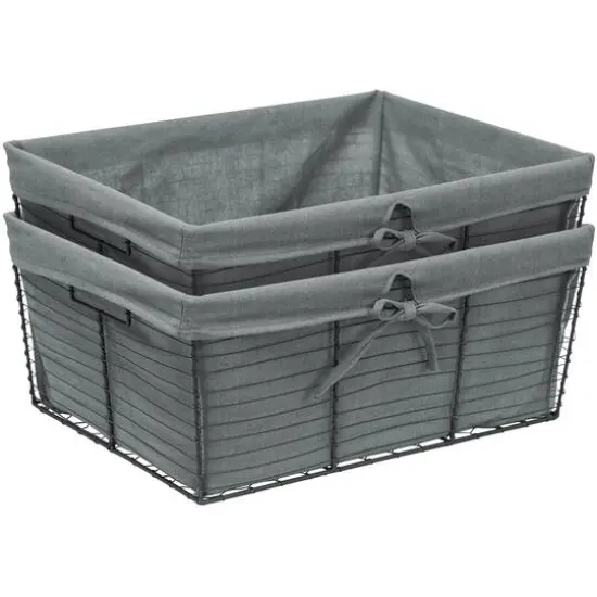 Sorbus 17" Wire Baskets with Removable Liner, 2ct. {6}