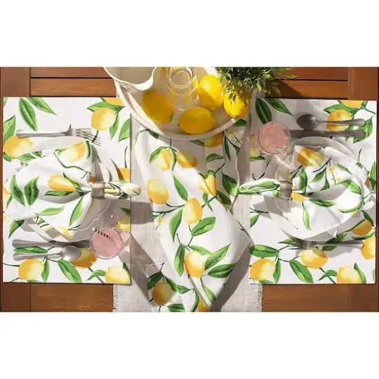 DII&reg; Lemon Bliss Print Outdoor Placemat Set, 6ct. {6}
