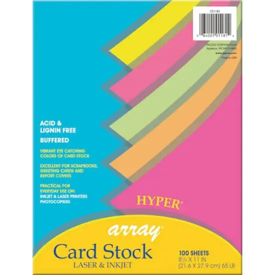 Pacon&reg; Hyper Assorted Colors Cardstock Paper, 8.5" x 11" {1}