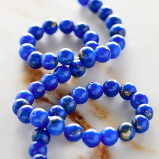 Blue Reconstituted Lapis Round Beads, 4mm by Bead Landing&trade; {3}