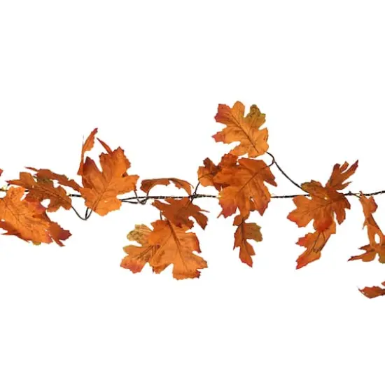 42ct. Warm White LED Brown Leaf Garland String Lights by Ashland&reg; {1}