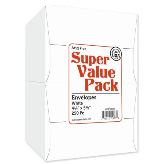 PA Paper&trade; Accents Super Value Pack Envelopes, 4.25" x 5.5" White {1}