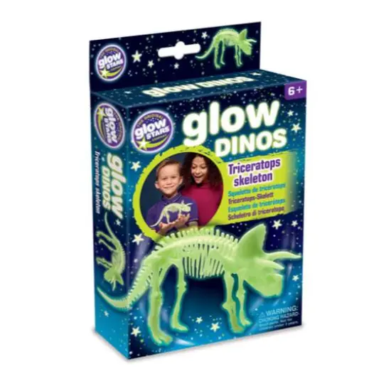 The Original Glowstars&reg; Company Glow-In-The-Dark Dinos Triceratops Skeleton {4}