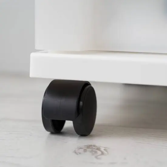 IRIS White 6-Drawer Storage Cart With Organizer Top {8}