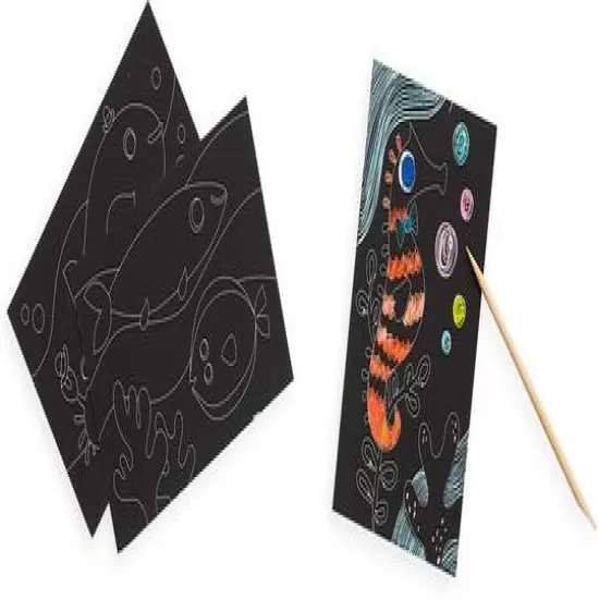 OOLY Mini Scratch & Scribble Friendly Fish Art Kit {3}