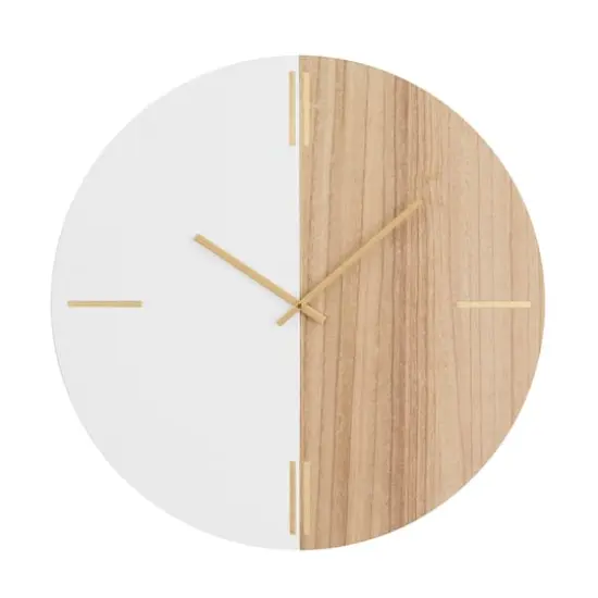 Brown MDF Contemporary Wall Clock, 24" x 24" x 2" {1}