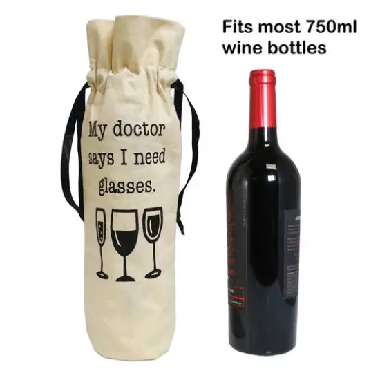 Personality Case&trade; Glasses Canvas Wine Bag {6}