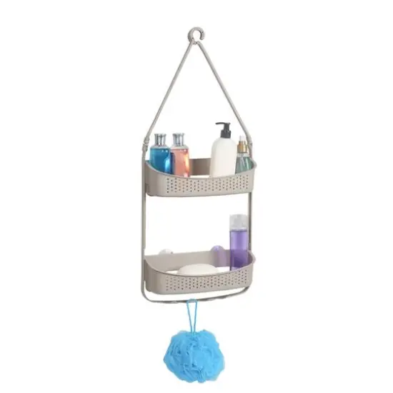 Bath Bliss 2 Way Convertible Shower Caddy Taupe {1}