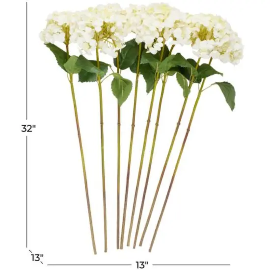 32" White Hydrangea Artificial Flower Stem, 8ct. {8}