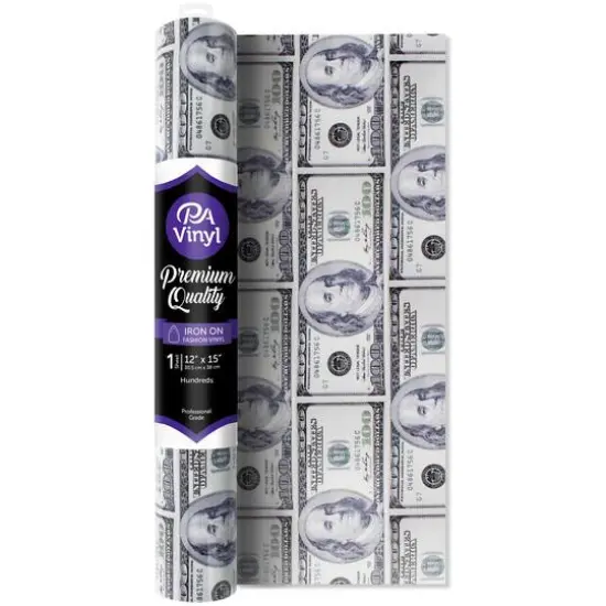 PA Vinyl Roll Hundreds Iron On Vinyl {1}