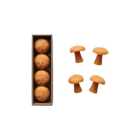Hello Honey&reg; Unscented Mushroom-Shaped Votive Candles, 4ct. Orange {1}
