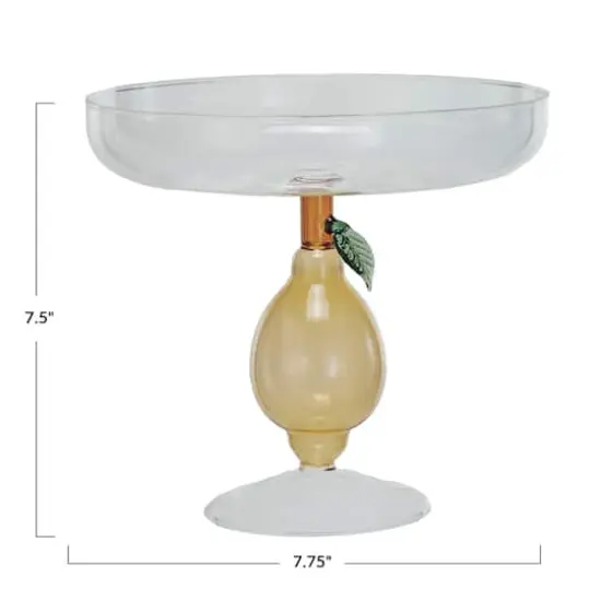 Hello Honey&reg; 7.75" Lemon Zest Glass Food Pedestal {6}