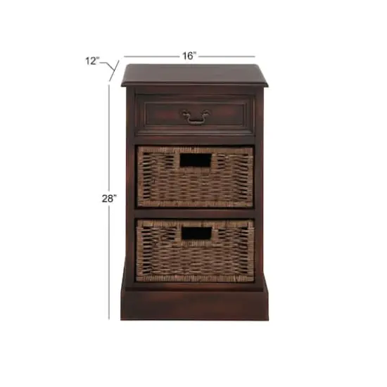 28'' Maroon Traditional Wood Storage Unit {13}