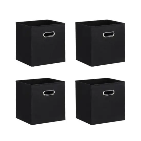SunnyPoint 10.5" Storage Bin, 4ct. Black {1}