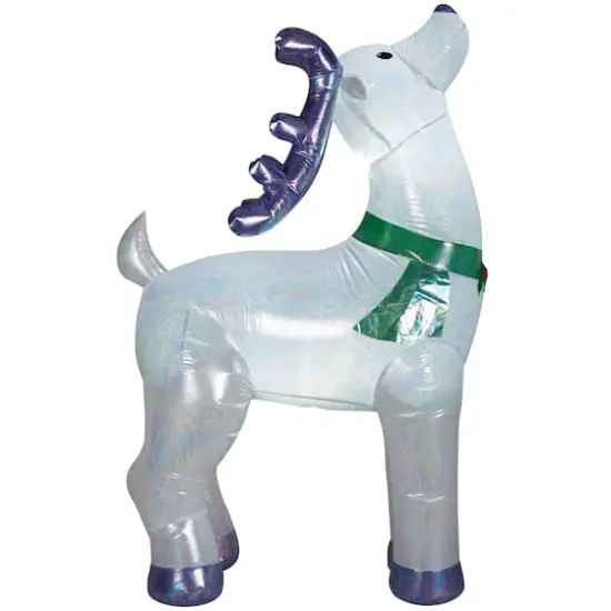 Airblown Silver Mixed Media Iridescent Reindeer Buck Inflatable {1}