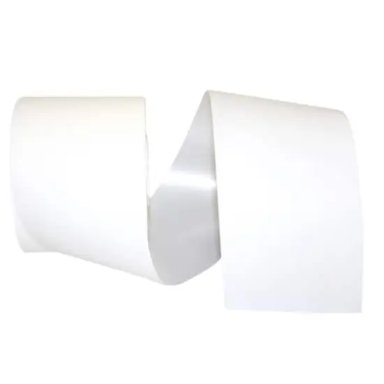 JAM Paper 3" x 55yd. Paper Coated Plastic Matte Ribbon White {1}