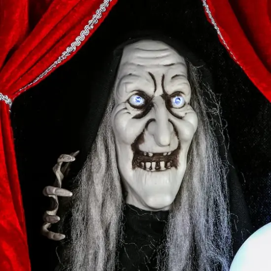 28" Halloween Sound Activated Animated Fortune Teller {3}