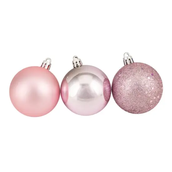 60ct. 2.5" Assorted Colors Shatterproof 3-Finish Christmas Ball Ornaments {3}